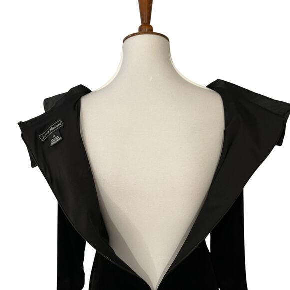 Jessica Howard 10P Cocktail Dress Velvet Retro Stretch 10 Petite Elegant Classic - Picture 11 of 16